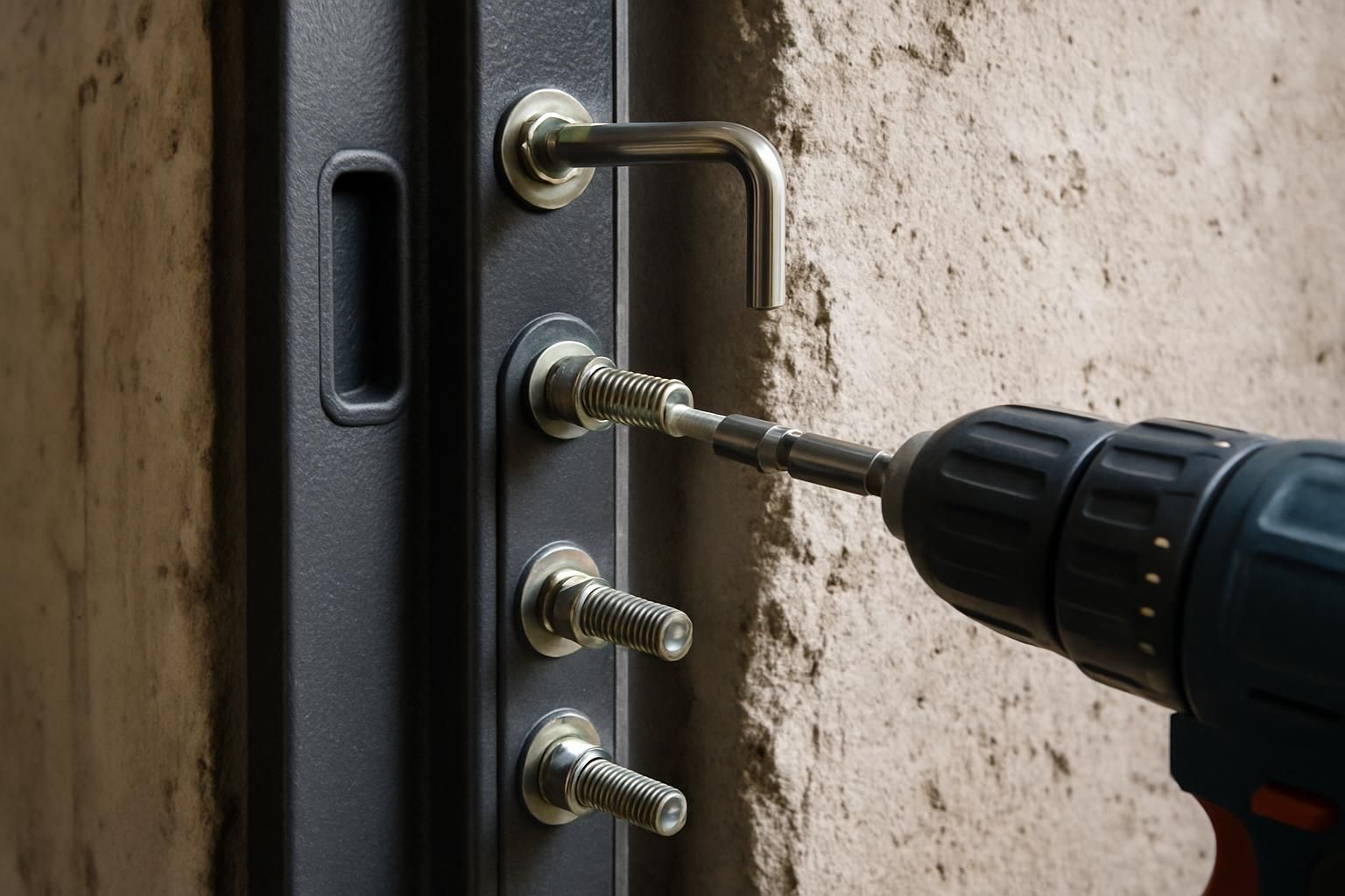 puertas antiokupas de acero detalle